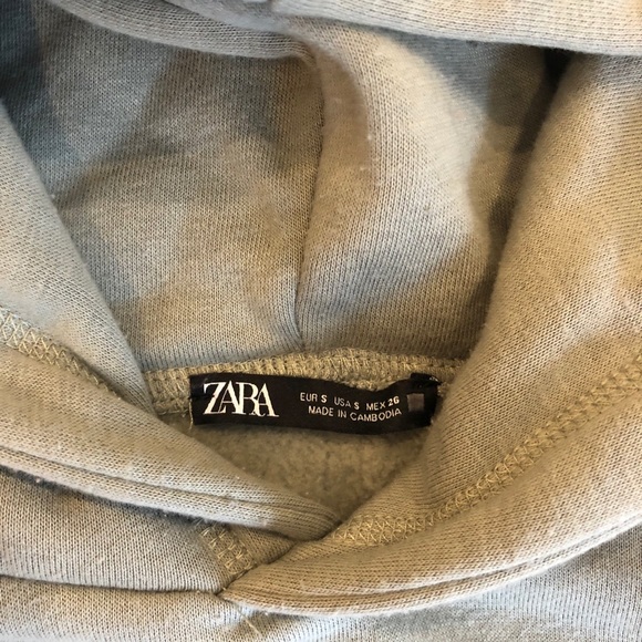 ZARA Cropped Hooded Sweatshirt - Picture 7 of 7